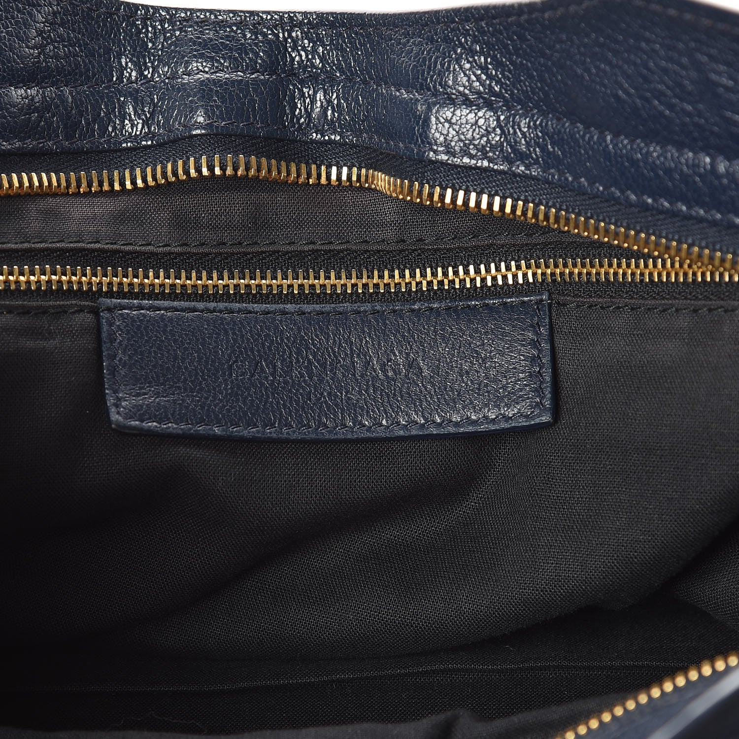 Balenciaga Chevre Gold Metallic Edge Hardware City Bleu Nuit Dark Sea 7 of 10