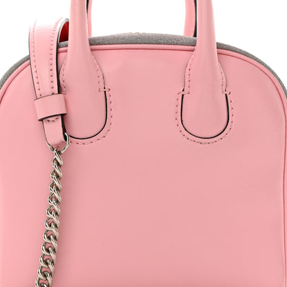 Christian Louboutin Calfskin Paris Glitter Nano Marie Jane Pepite Tote Eglantine Silver 8 of 10