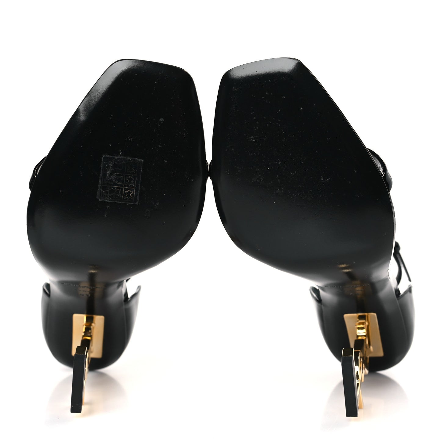 Patent Calfskin Opyum 110 Sandals 41 Black Gold