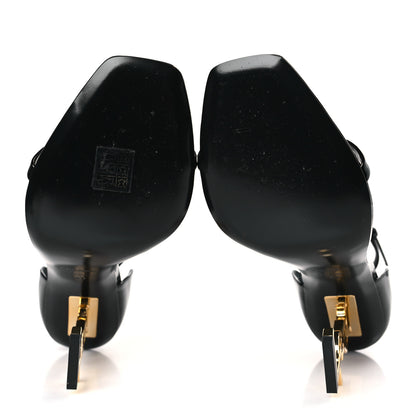 Saint Laurent Patent Calfskin Opyum 110 Sandals 41 Black Gold 6 of 9