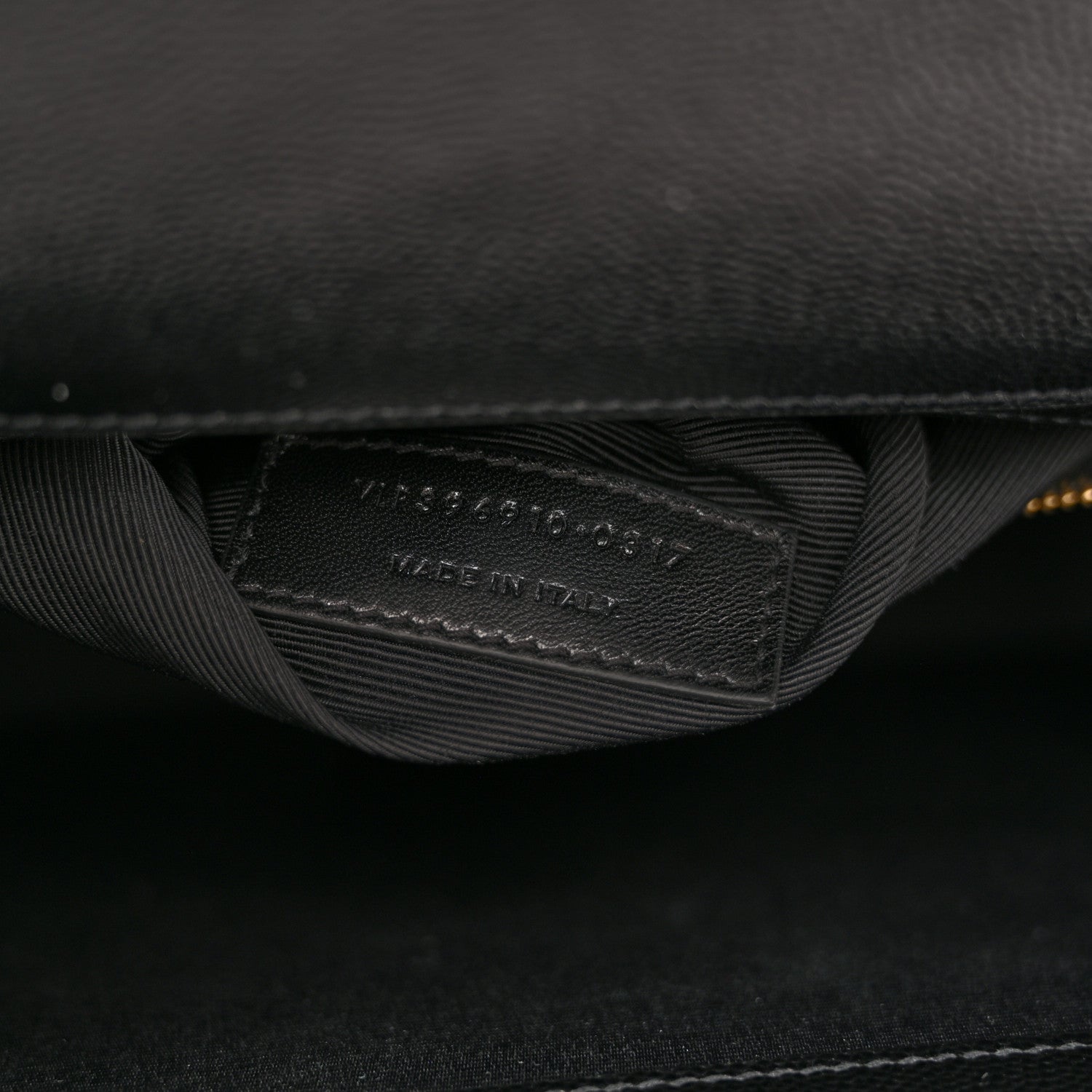 Saint Laurent Grain De Poudre Matelasse Chevron Large Monogram Satchel Black 7 of 13