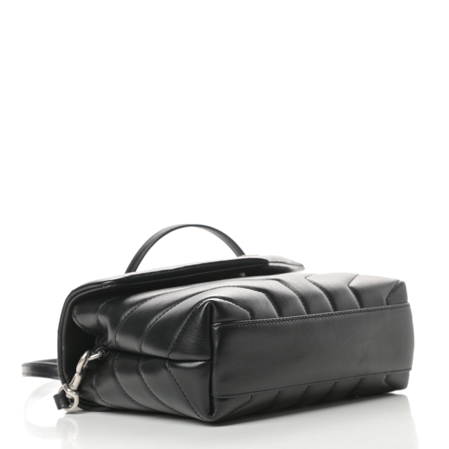Saint Laurent Calfskin Y Quilted Monogram Toy Loulou Crossbody Bag Black 4 of 11