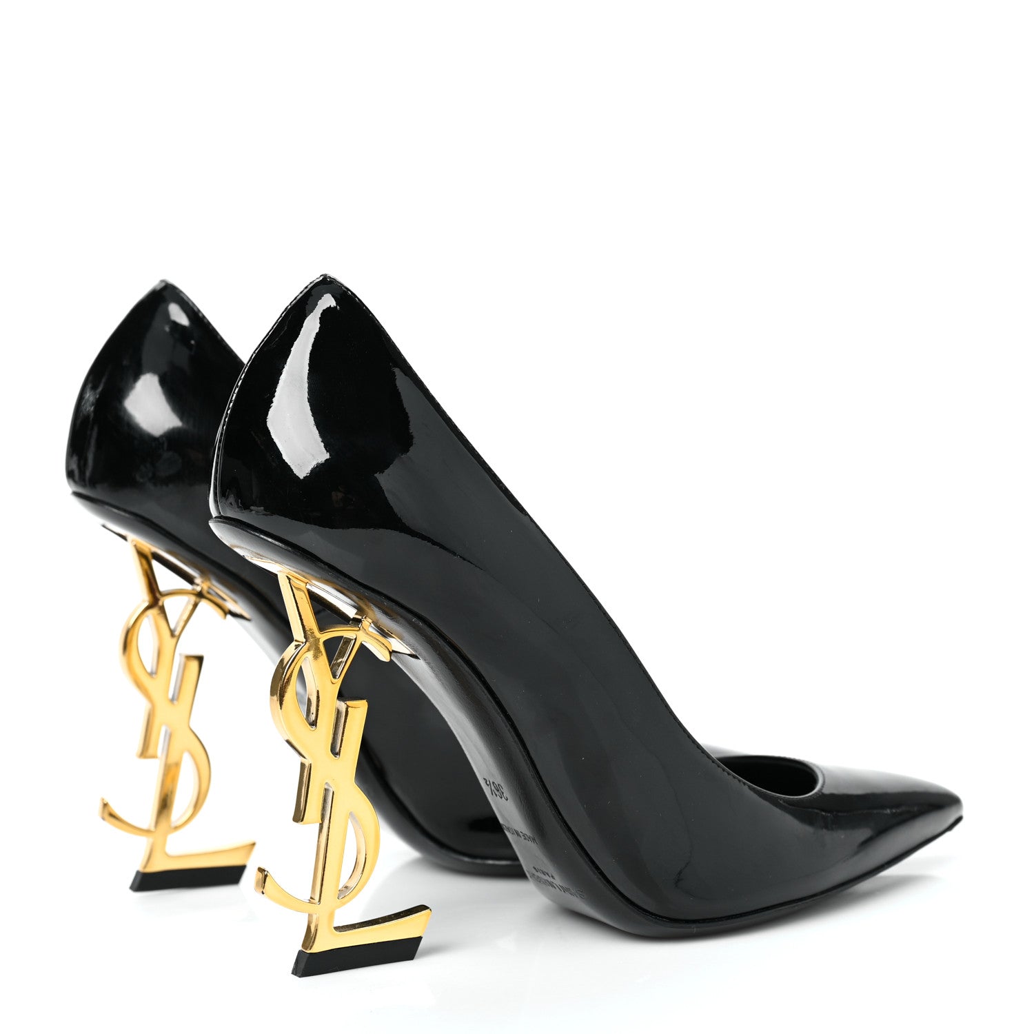 Saint Laurent Patent Opyum 110 Pumps 36.5 Black Gold 4 of 9
