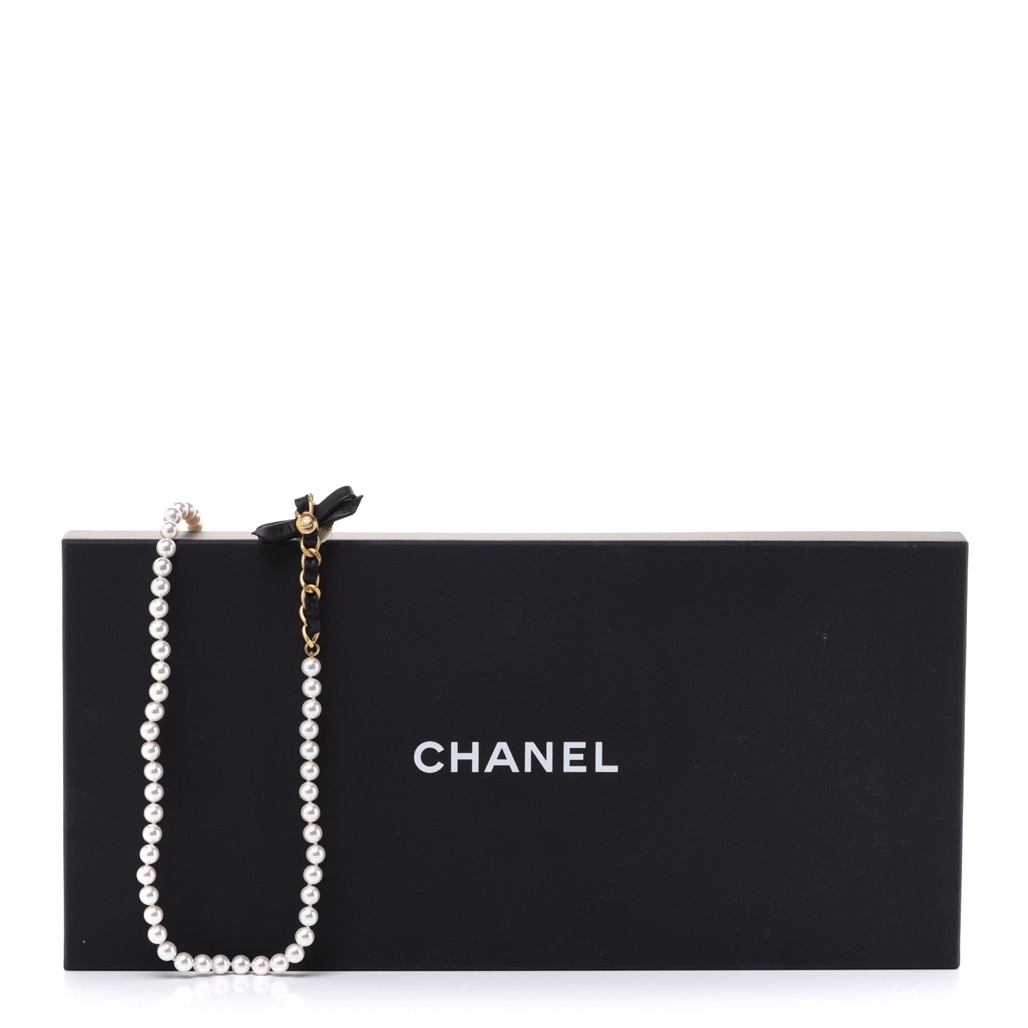 Chanel Pearl Lambskin CC Camellia Multi Strand Necklace Necklace Black Gold 7 of 7