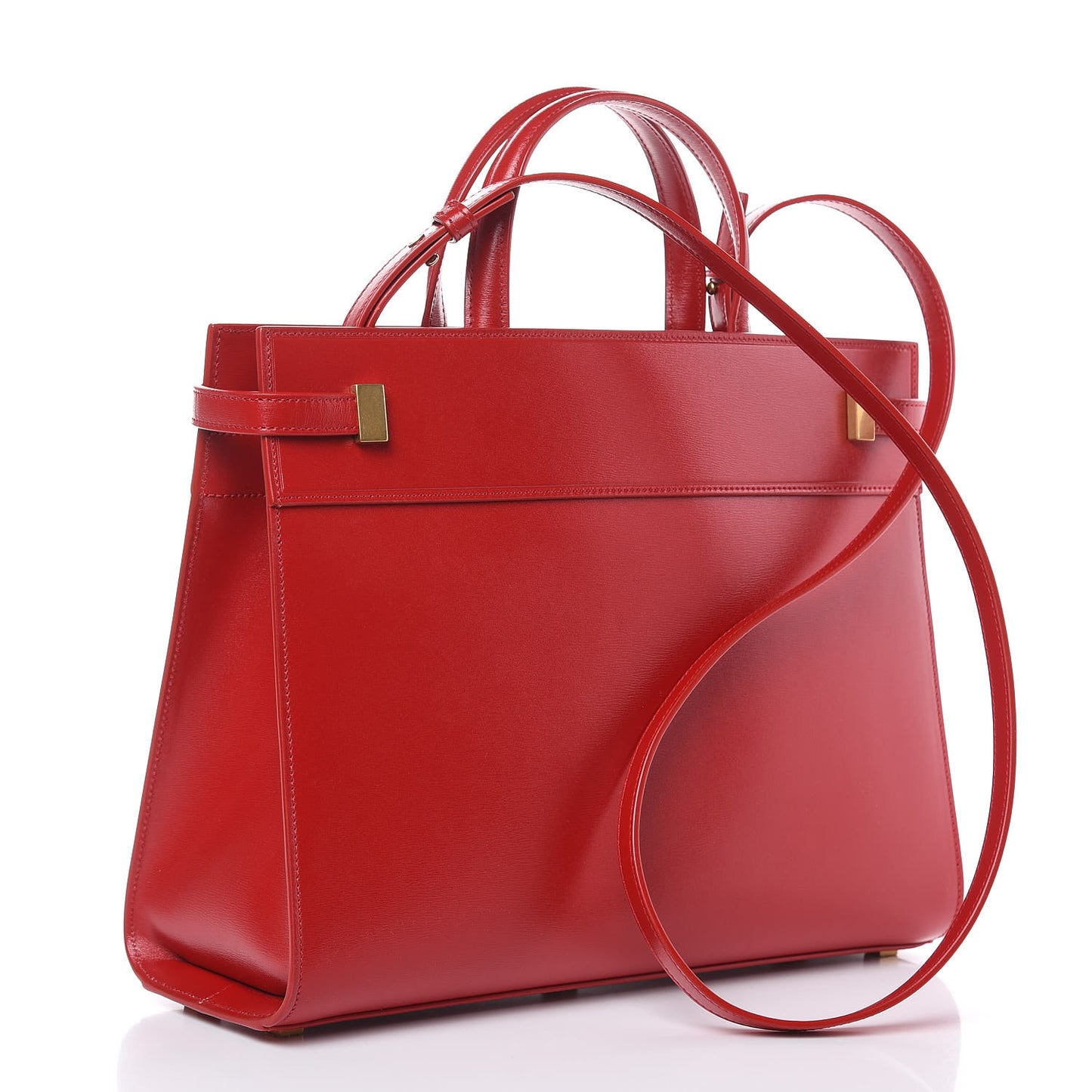 Calfskin Small Manhattan Shopper Tote Red