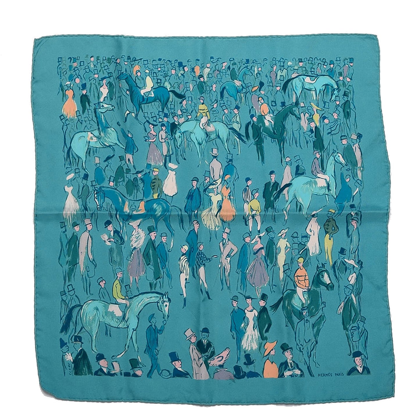 Silk Paddock Pocket Square