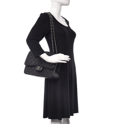 Chanel Caviar Quilted Jumbo Single Flap Black 2 of 9