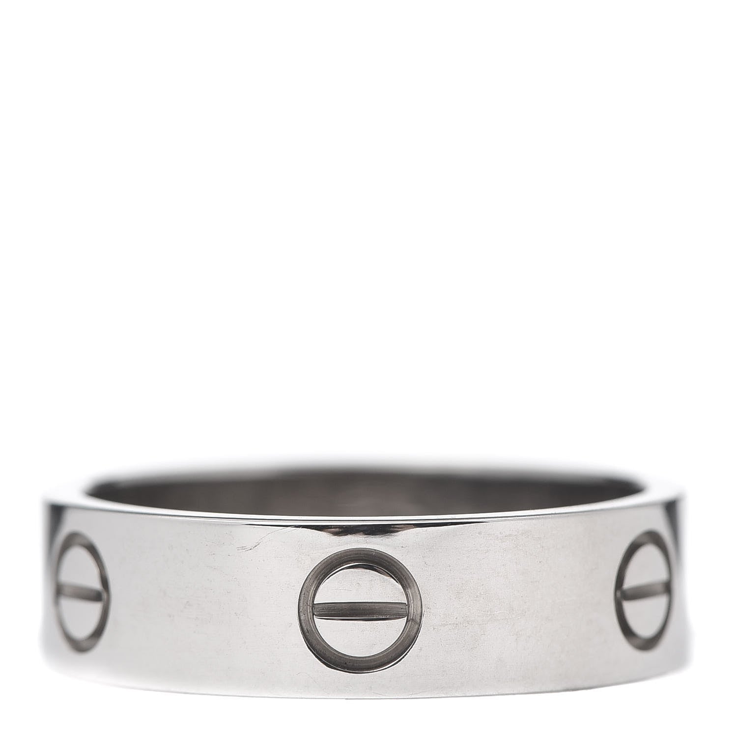 Cartier 18K White Gold 5.5mm LOVE Ring 61 9.5 1 of 4