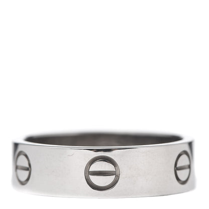 Cartier 18K White Gold 5.5mm LOVE Ring 61 9.5 1 of 4
