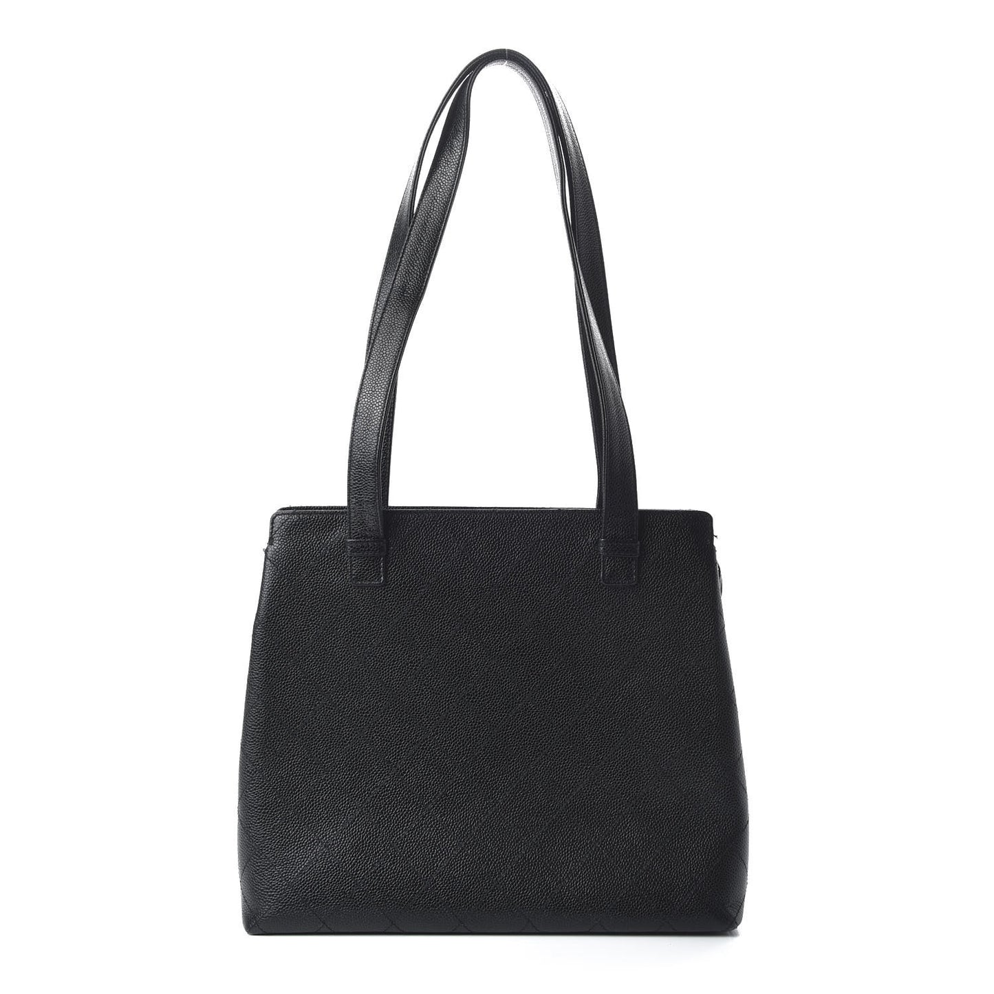 Caviar Quilted Shoulder Bag Black