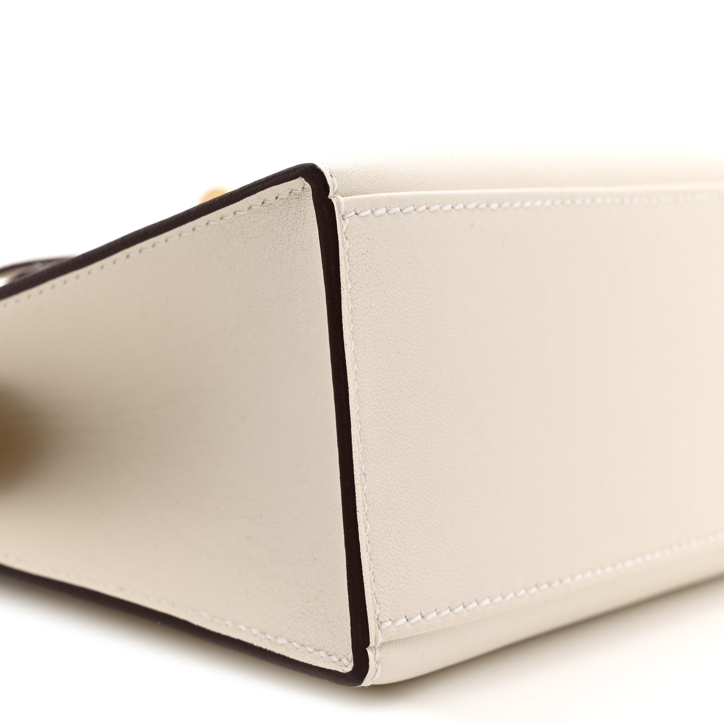Swift Horseshoe Kelly Pochette Clutch Nata Gold