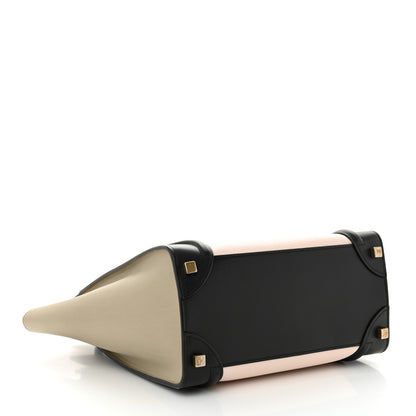 Celine Goatskin Smooth Calfskin Micro Tri-Color Luggage Olive 4 of 10