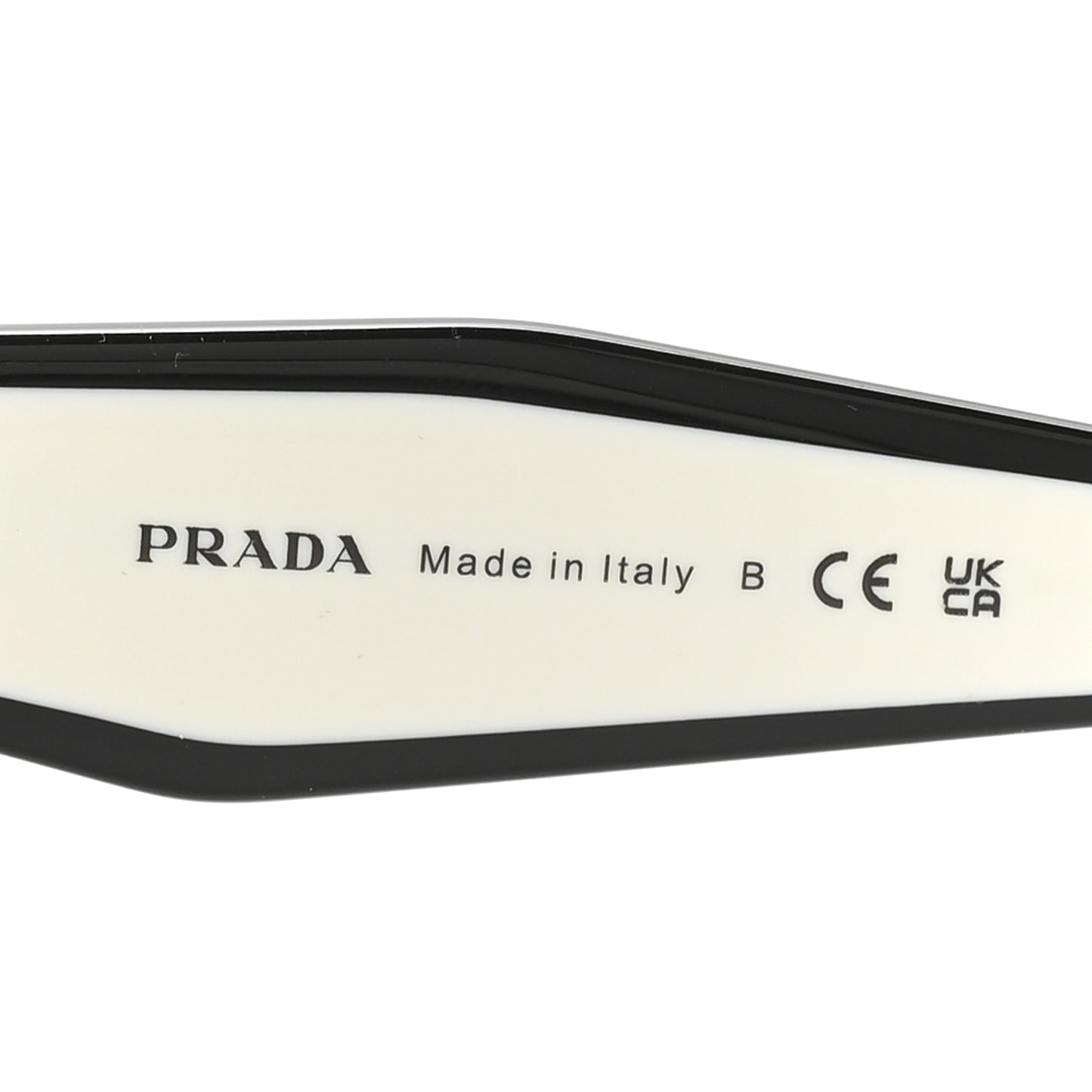 Acetate Square Sunglasses SPR 24Z Black White