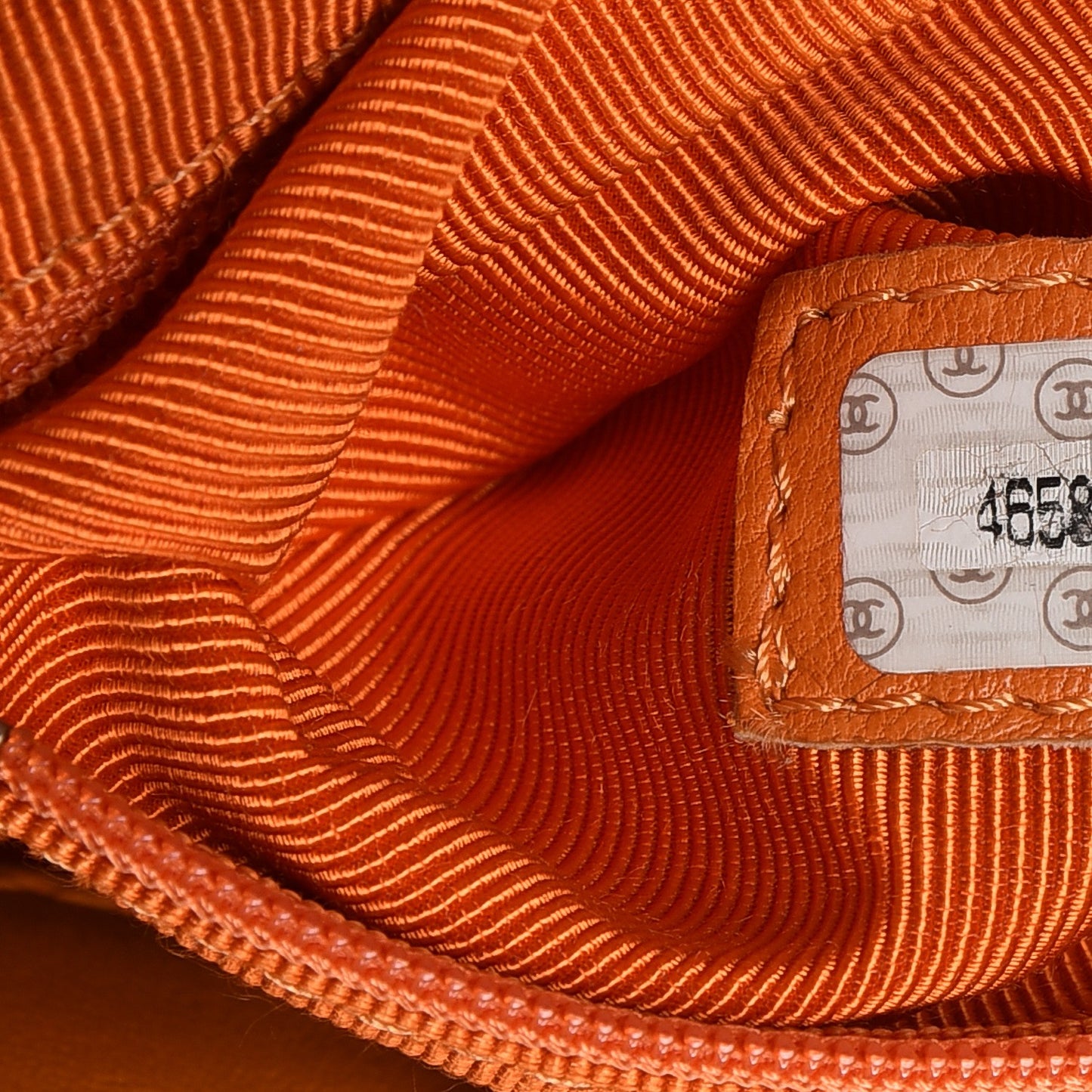 Lambskin Tortoise Drawstring Tote Orange