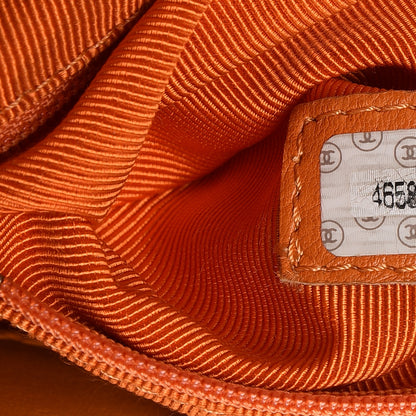 Chanel Lambskin Tortoise Drawstring Tote Orange 7 of 14
