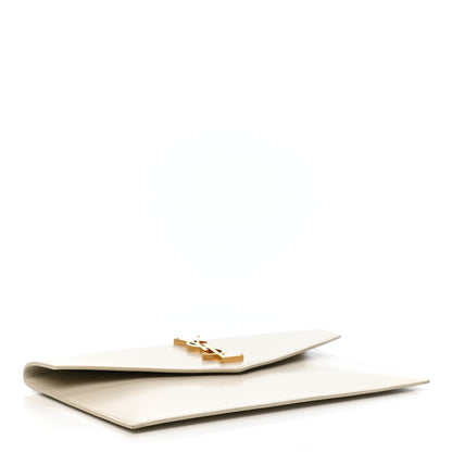 Saint Laurent Smooth Shiny Calfskin Uptown Pouch Crema Soft 4 of 7