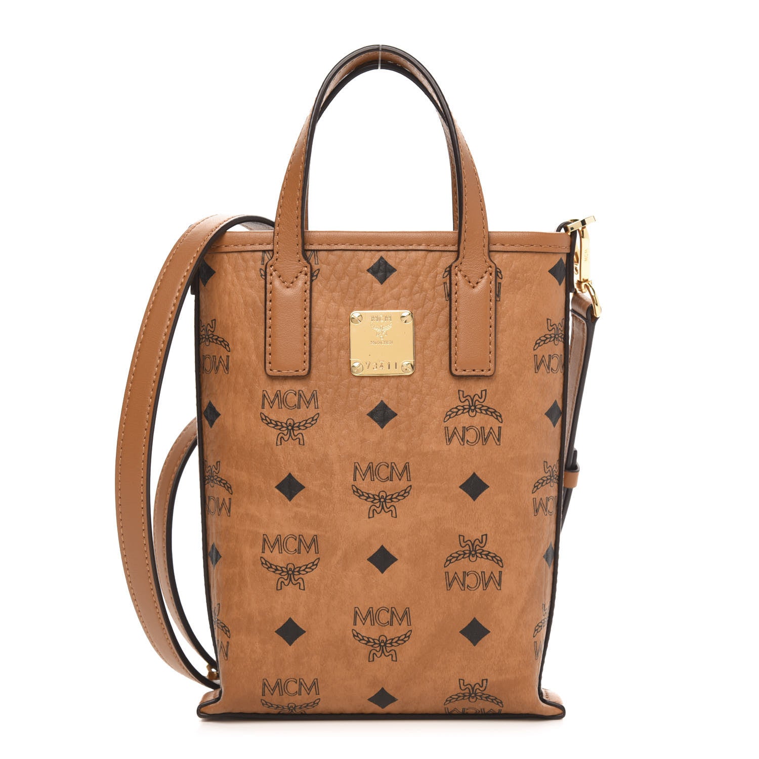MCM Visetos Essential Crossbody Bag Cognac 1 of 8