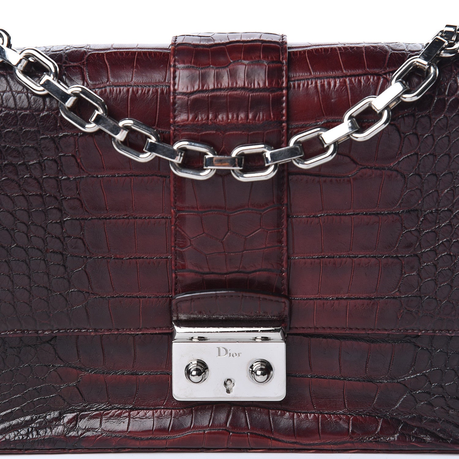 Christian Dior Crocodile Ombre Medium Miss Dior Flap 8 of 21
