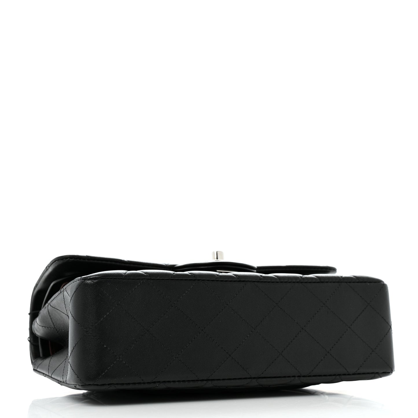 Lambskin Quilted Small Double Flap Black