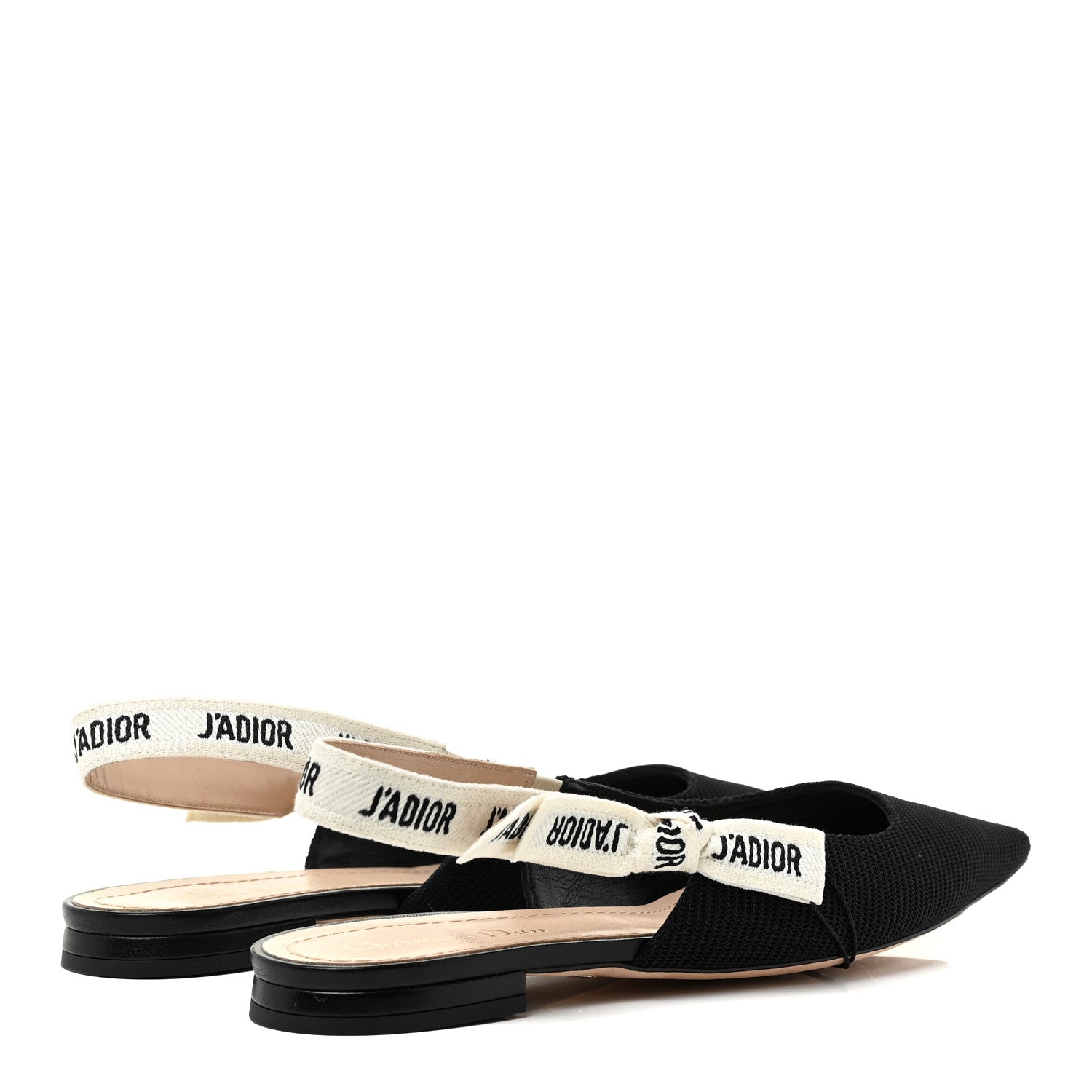 Christian Dior Technical Canvas Ribbon J'Adior Slingback Ballet Flats 40 Black 7 of 28