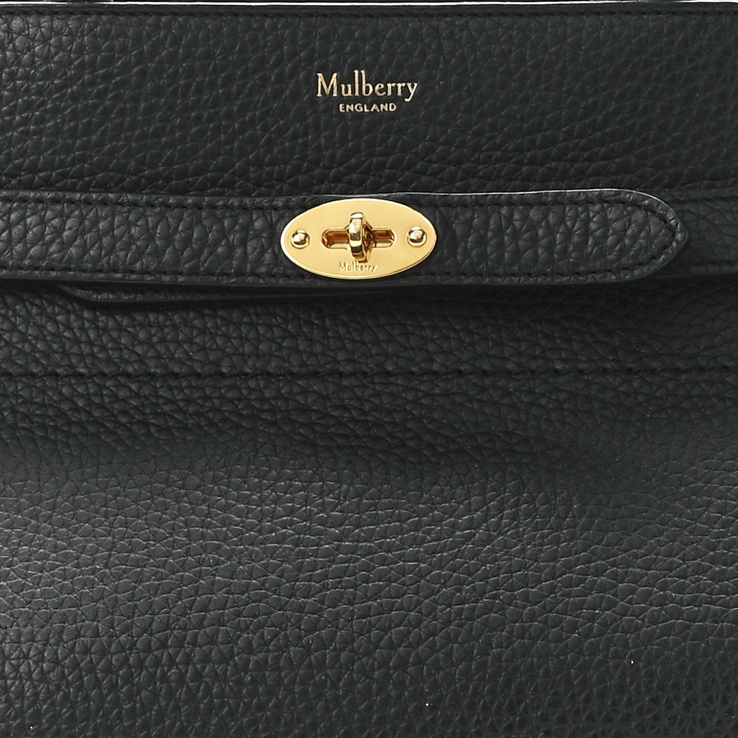 Heavy Grain Belted Bayswater Tote Black