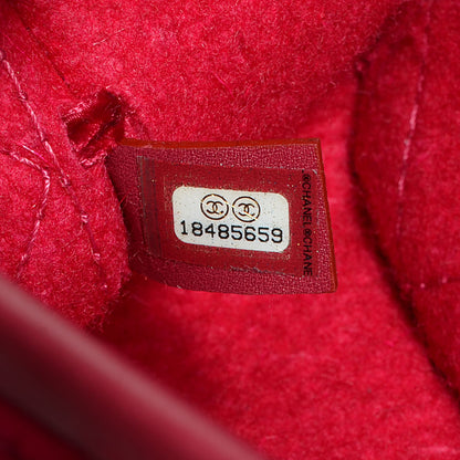 Chanel Fancy Felt Flap Dark Pink 8 of 9