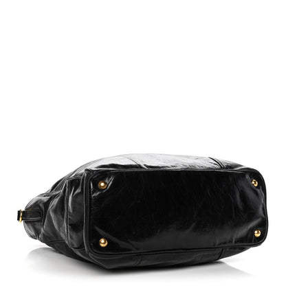 Prada Vitello Shine Tote Black 4 of 15