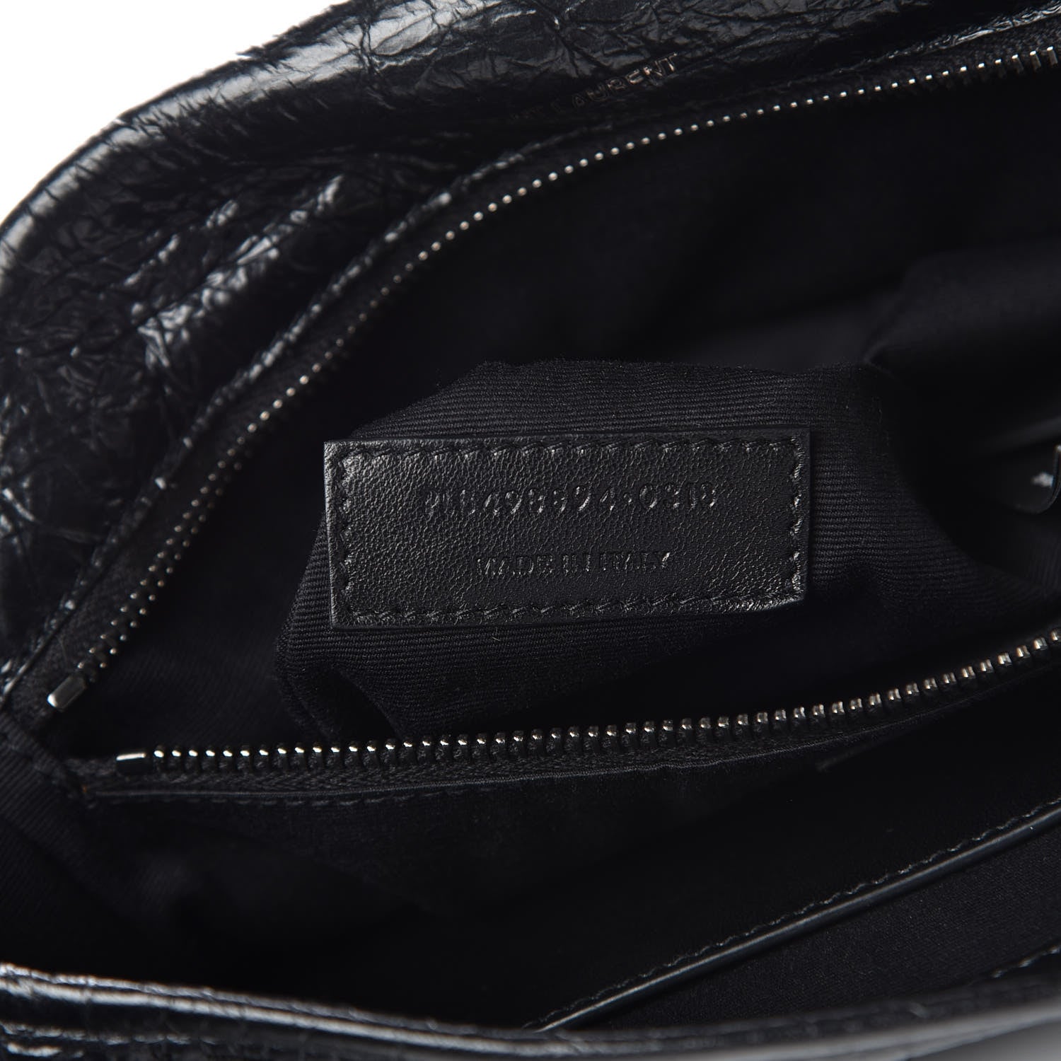 Saint Laurent Crinkled Calfskin Matelasse Monogram Medium Niki Chain Satchel Black 8 of 11