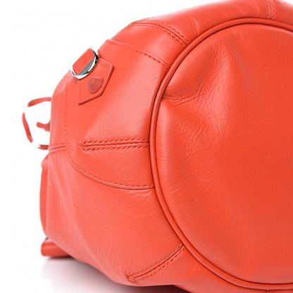 Balenciaga Matte Goatskin Rubber Covered Classic Hardware Mini Pompon Rouge Coquelicot Rouge Braise 8 of 13
