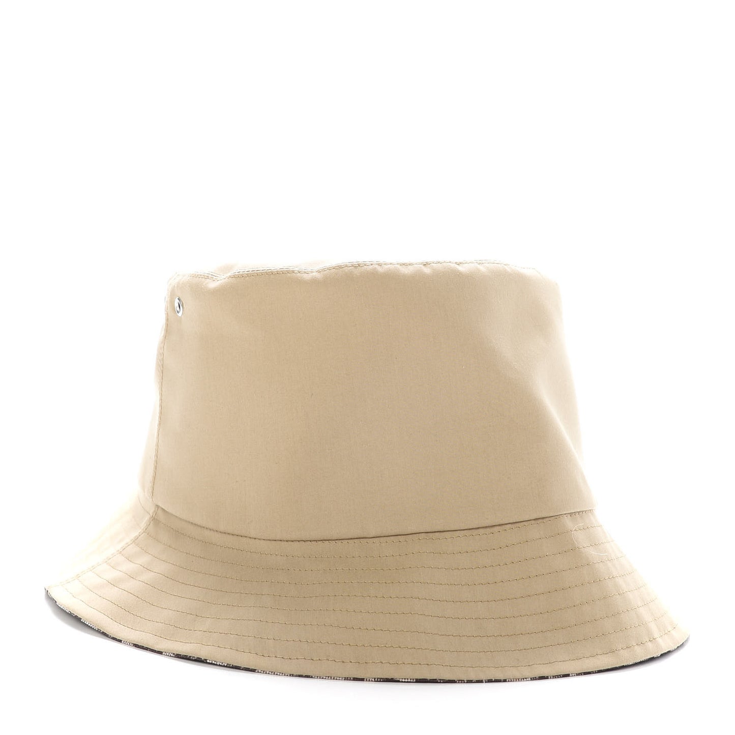 Polyester Cotton Oblique Teddy-D Brim Bucket Hat 57 Beige