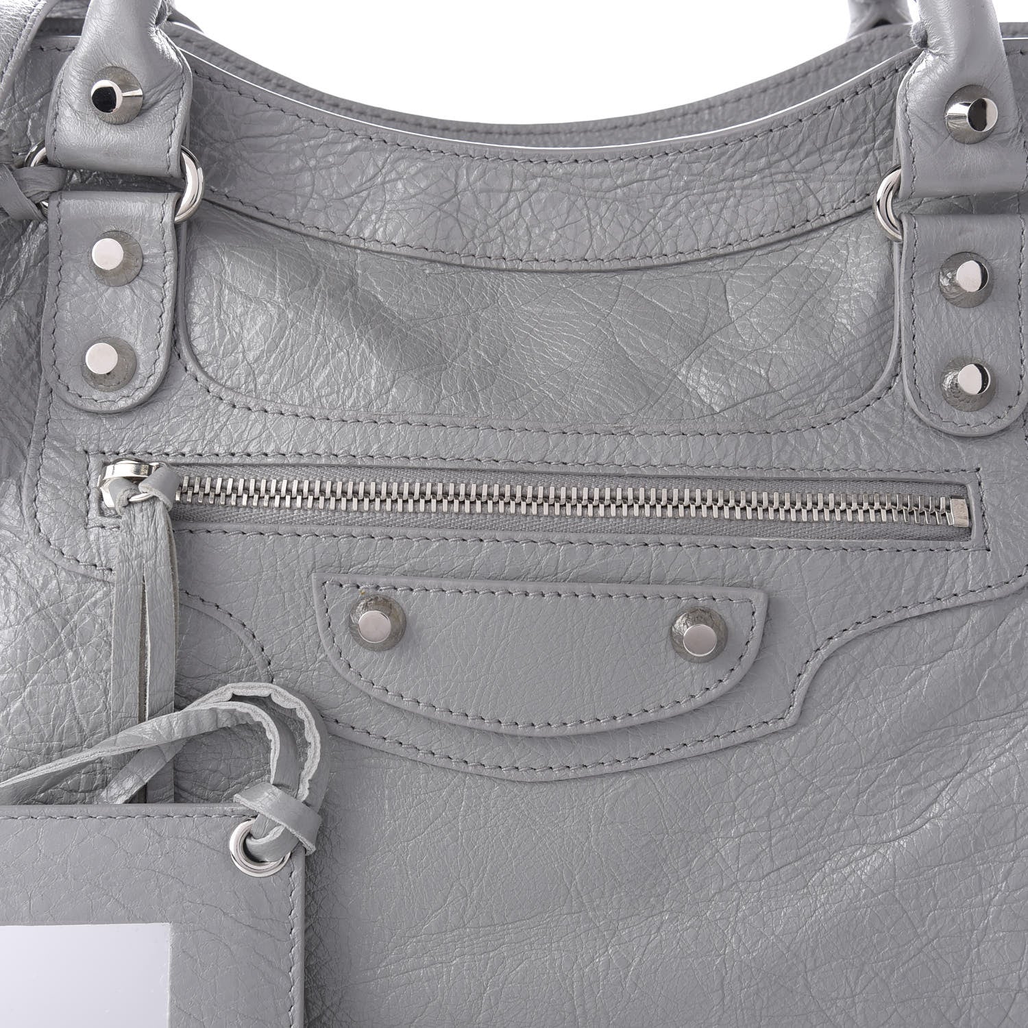 Balenciaga Agneau Classic Silver Hardware City Gris Haussmannien 9 of 10