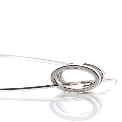 Hermes Lacquered Gold Pop H Pendant Necklace White 4 of 5