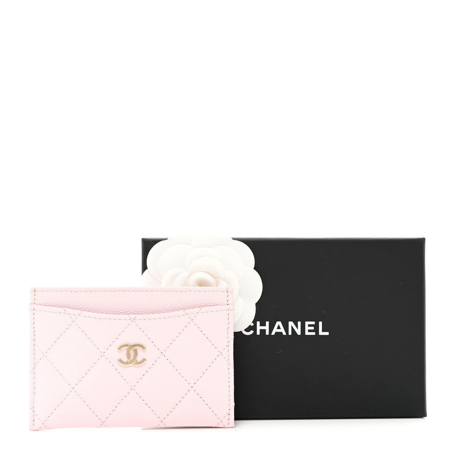 Chanel Caviar Quilted Card Holder Light Pink 10 of 10
