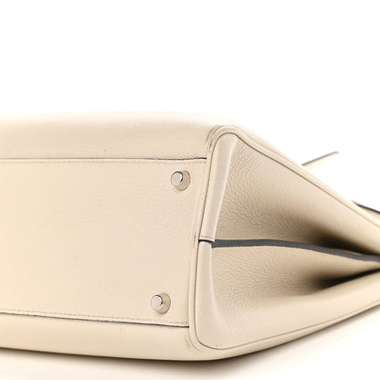 Gucci Grainy Calfskin Medium Zumi Top Handle Bag Mystic White 10 of 12