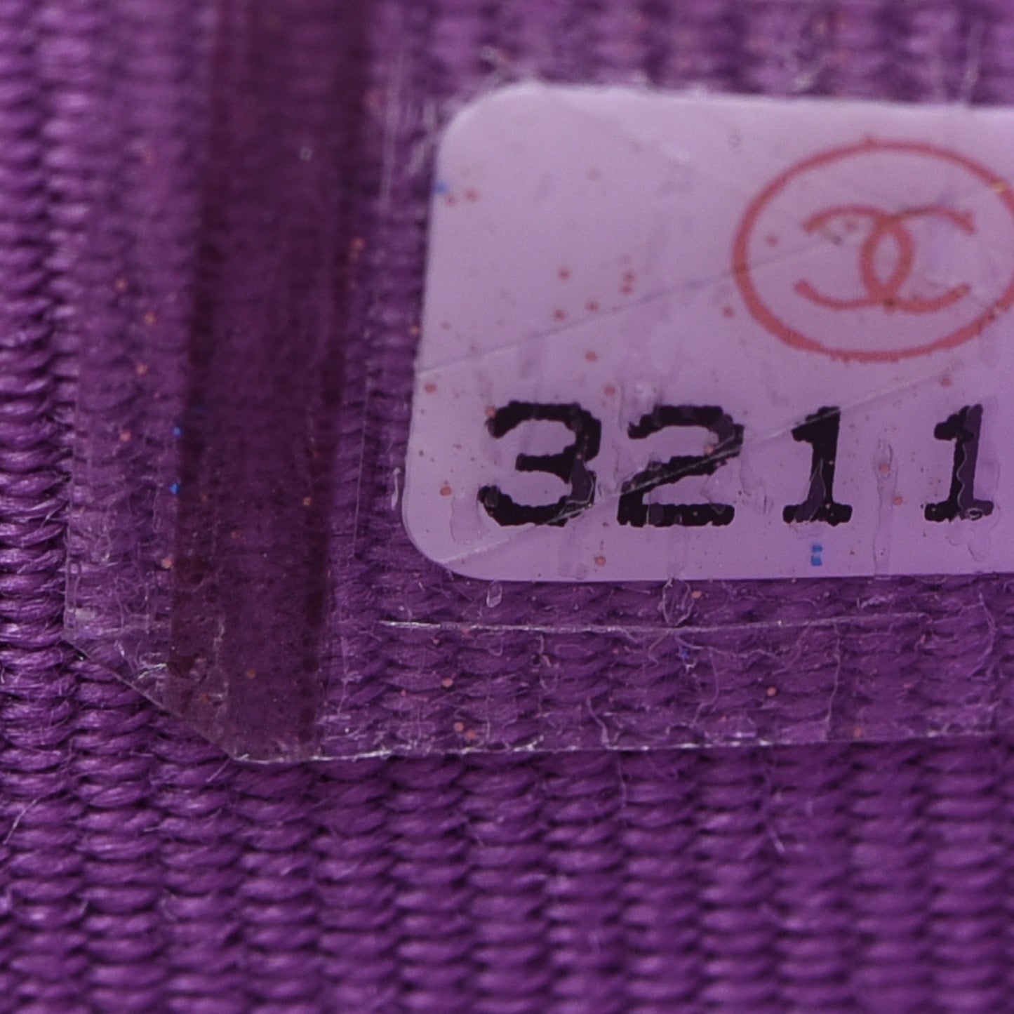 Caviar Quilted Flap Card Holder Wallet Purple