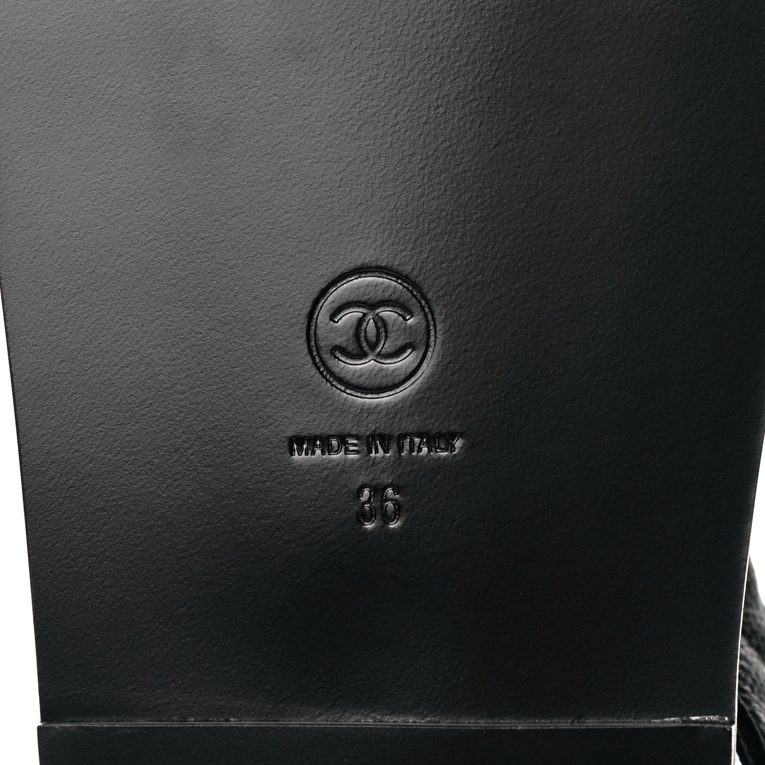 Chanel Grained Calfskin Velcro Dad Sandals 36 Black 6 of 9