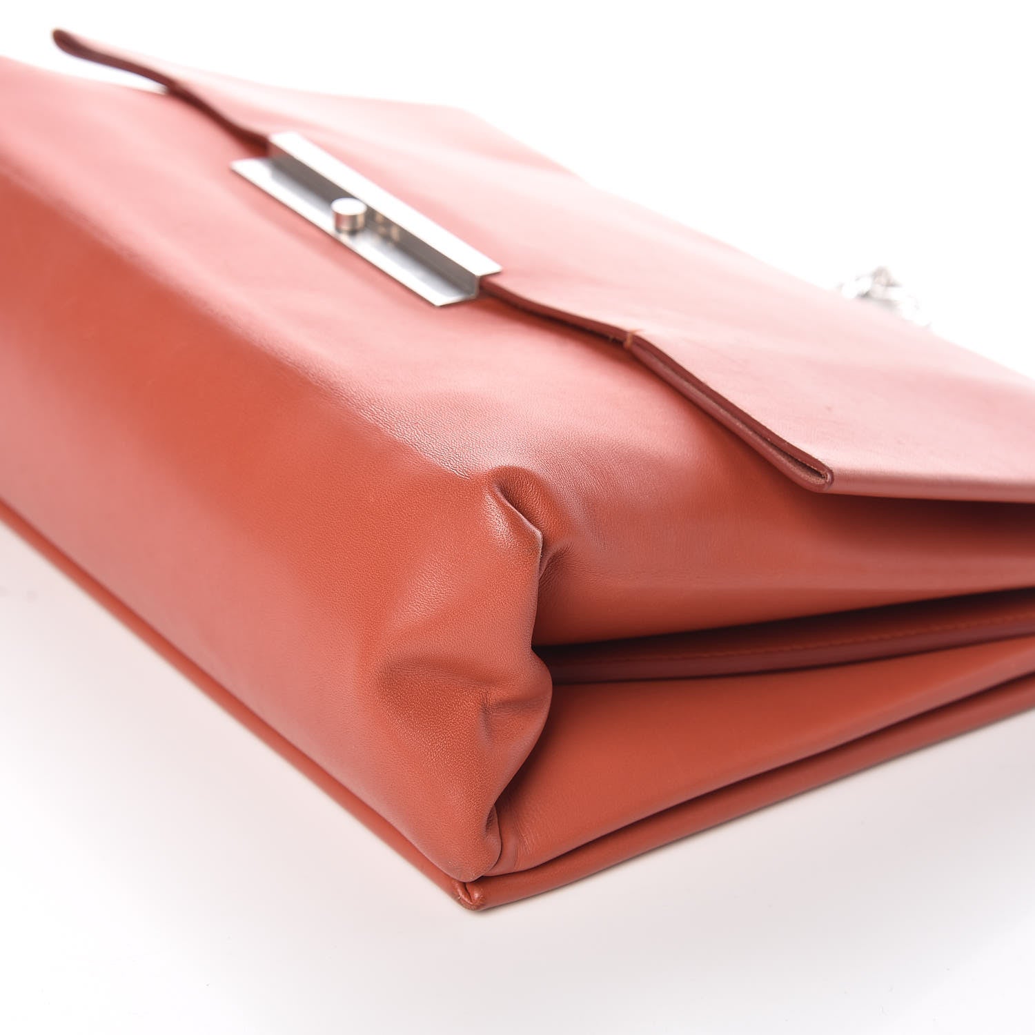 Celine Smooth Calfskin Blade Chain Flap Terracotta 12 of 16