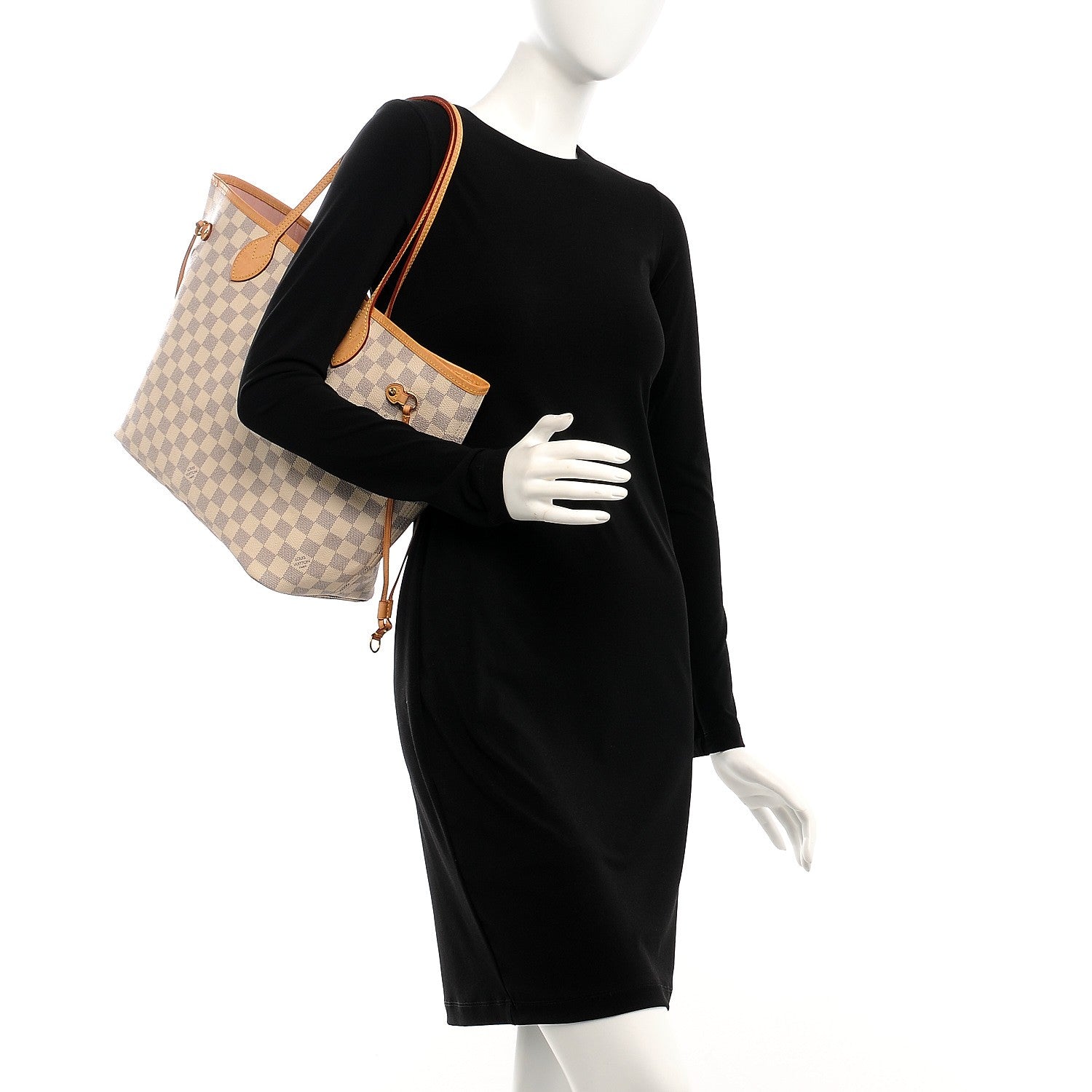 Louis Vuitton Damier Azur Neo Neverfull MM Rose Ballerine 2 of 8