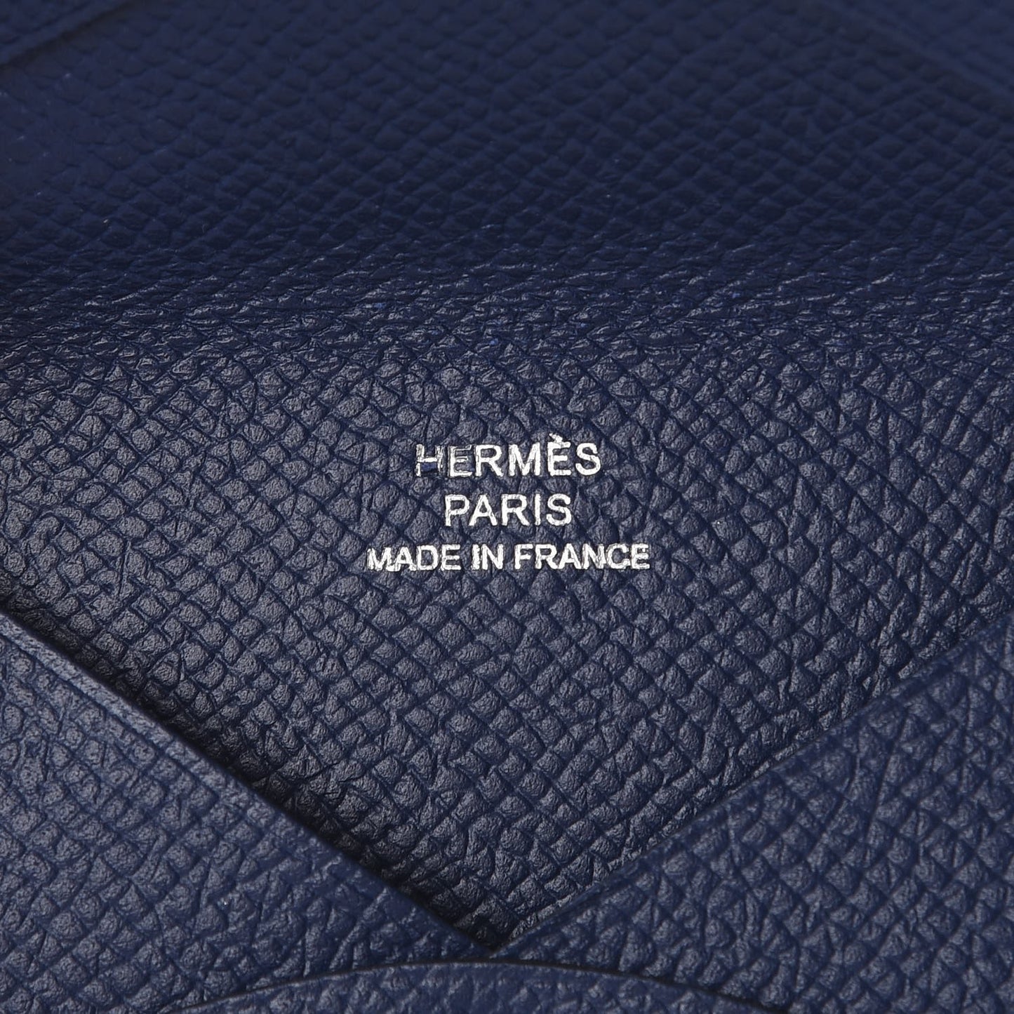 Epsom Calvi Card Case Bleu Saphir