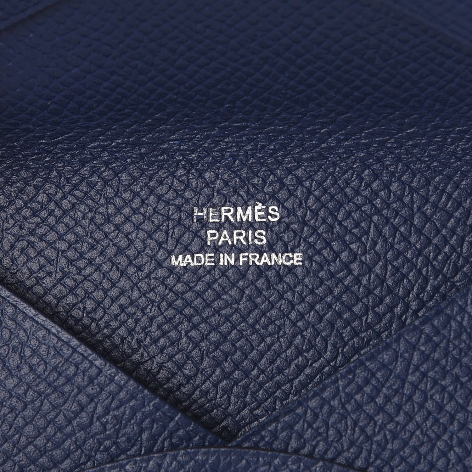 Hermes Epsom Calvi Card Case Bleu Saphir 6 of 12