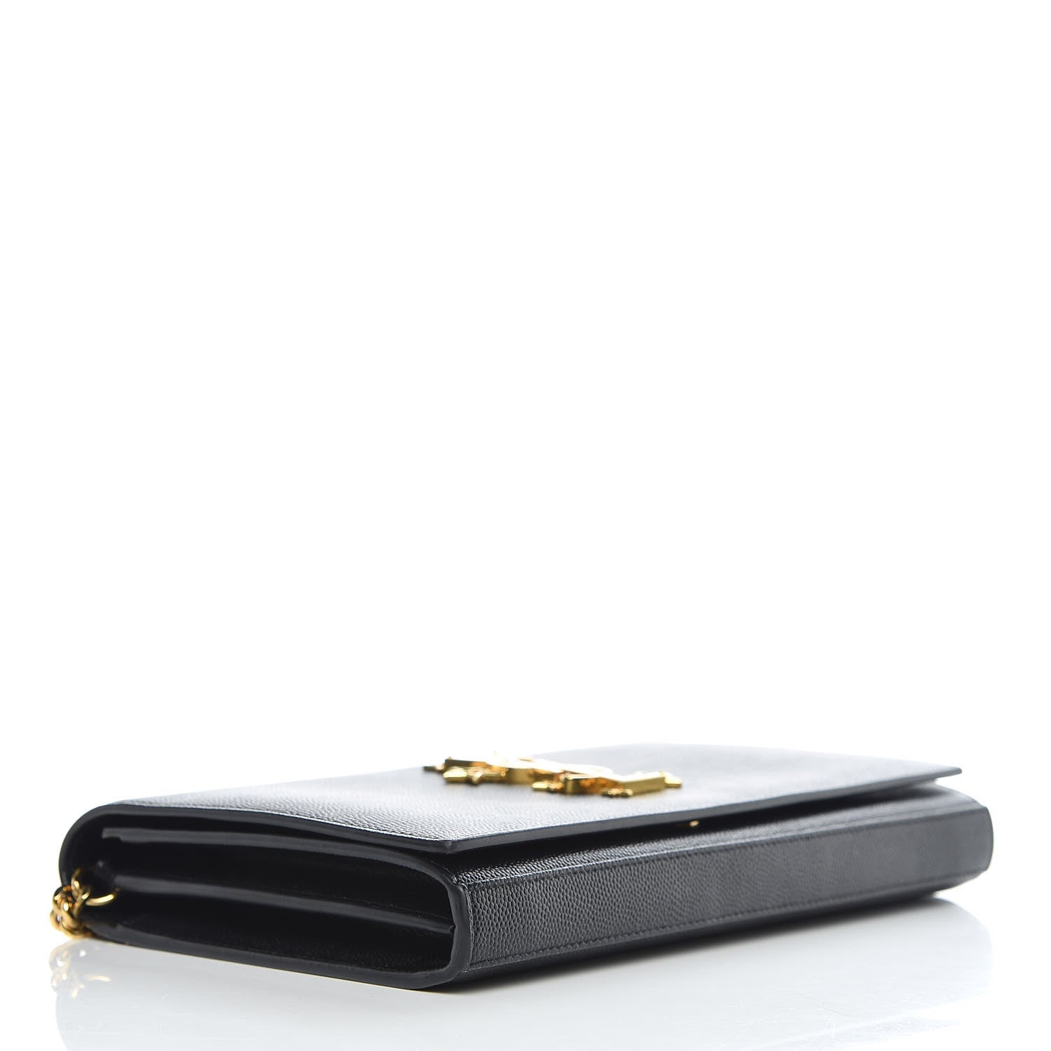 Saint Laurent Grain De Poudre Star Studded Monogram Wallet on Chain Black 4 of 10