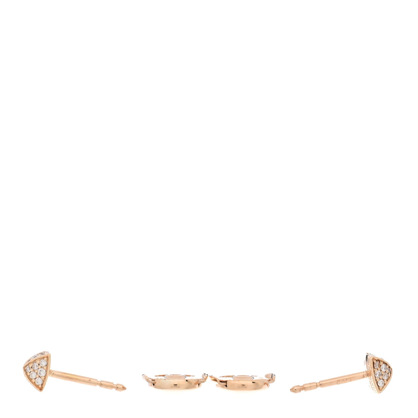 18K Rose Gold Diamond Clou d'H Stud Earrings
