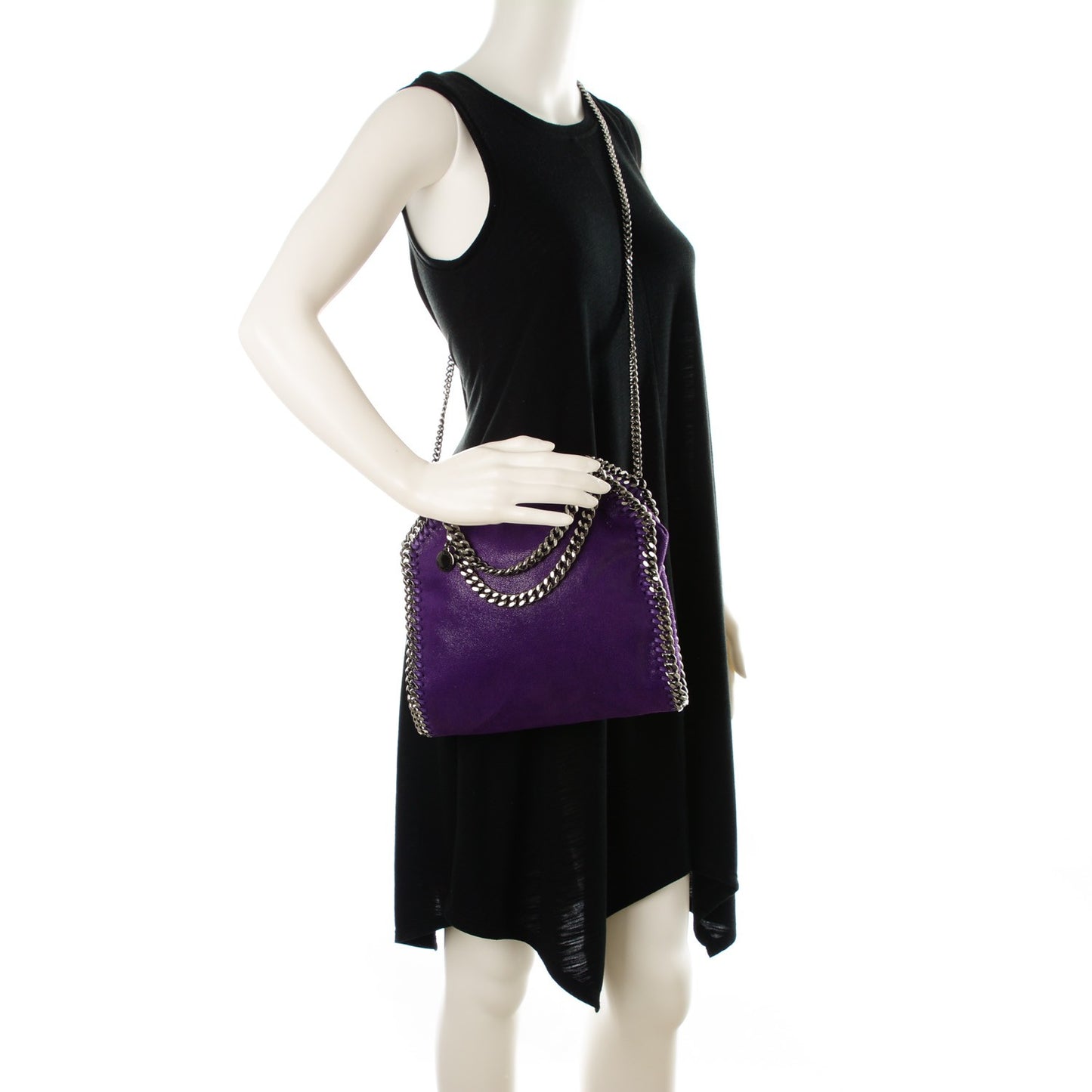 Shaggy Deer Mini Falabella Tote Bright Purple