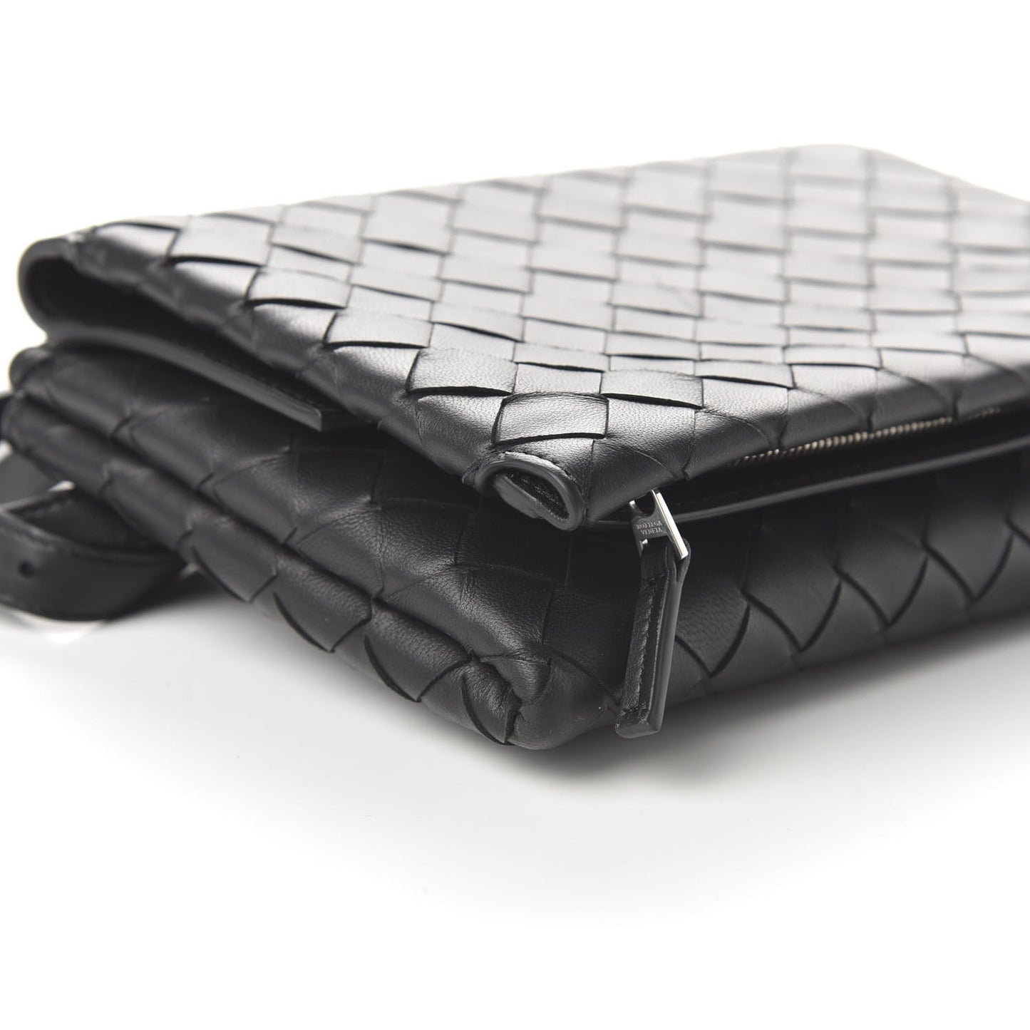 Nappa Intrecciato Belt Bag Black
