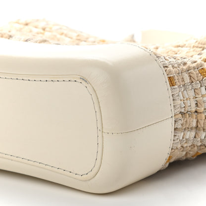 Chanel Woven Nylon Calfskin Quilted Small Gabrielle Hobo Beige Ivory 10 of 10