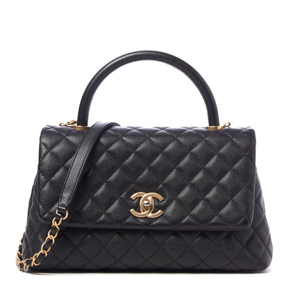 Chanel Caviar Quilted Small Coco Handle Flap Black 1 of 9