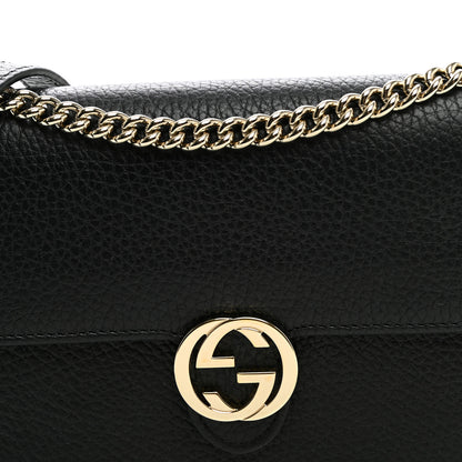 Gucci Dollar Calfskin Interlocking G Chain Wallet Black 7 of 10