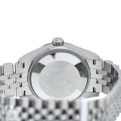 Rolex Stainless Steel 18K White Gold Diamond 31mm Oyster Perpetual Datejust Watch Dark Grey Roman 278274 4 of 5