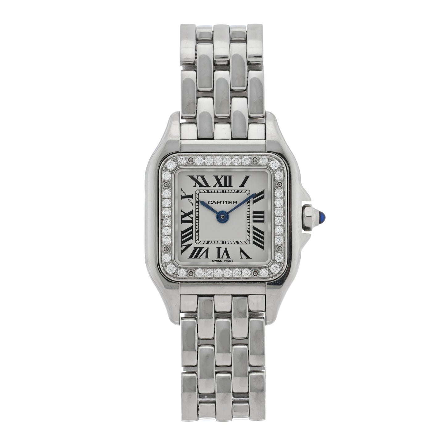 Stainless Steel Diamond 22mm Panthere Quartz Watch