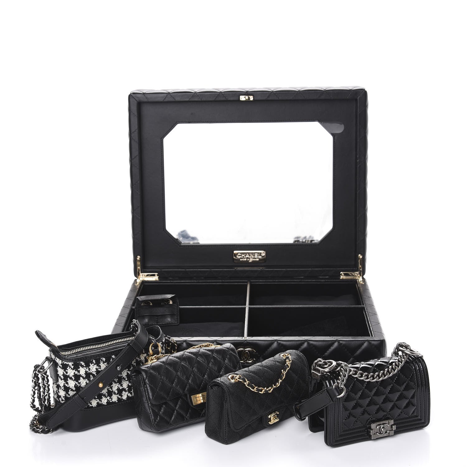 Chanel Lambskin Calfskin Tweed Success Story Set of 4 Minis Bags Black 3 of 24